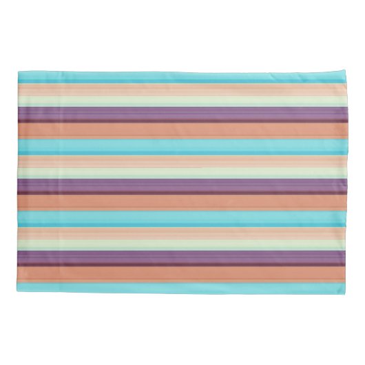 Stompblauwe strepen kussensloop (Achterkant-Links)