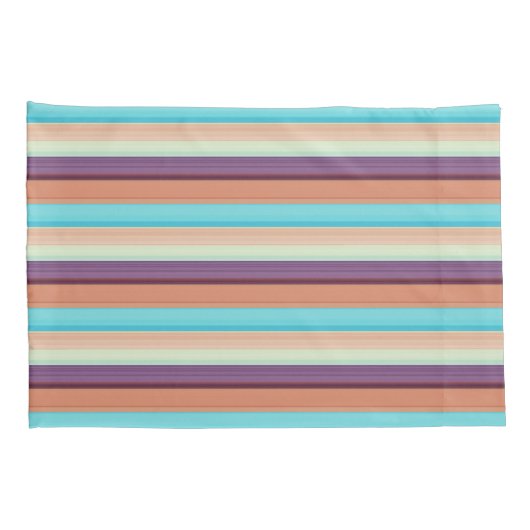 Stompblauwe strepen kussensloop (Achterkant-Rechts)