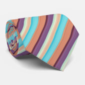 Stompblauwe strepen stropdas (Opgerold)