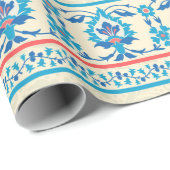 Stompbloem naadloos patroon in etnische stijl cadeaupapier (Rol Hoek)