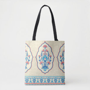 Stompbloem naadloos patroon in etnische stijl tote bag