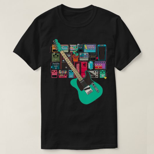  Stompbox Guitar Electric Guitar Gift voor T-shirt (Design voorkant)