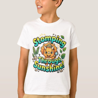 Stompen Door Zonneschijn Mooie Dinosaur T-Shirt | 