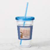 Stompen kan landstijl op hout acryl drinkbeker (Achterkant)