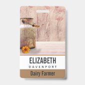 Stompen kan landstijl op hout badge (Back)