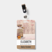 Stompen kan landstijl op hout badge (Front with Clip)