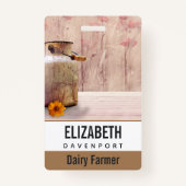 Stompen kan landstijl op hout badge (Voorkant)