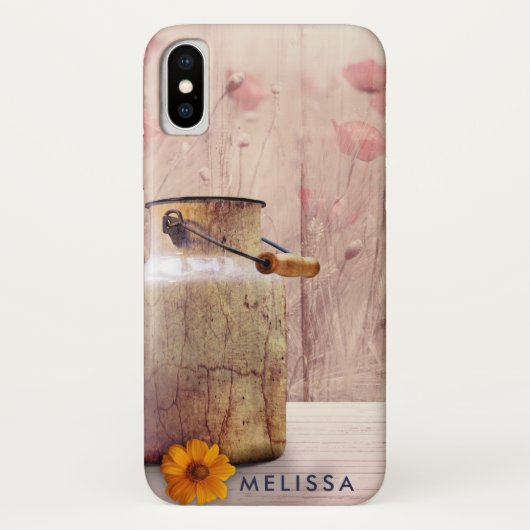 Stompen kan landstijl op hout Case-Mate iPhone case (Achterkant)