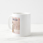 Stompen kan landstijl op hout koffiemok (Voorkant links)