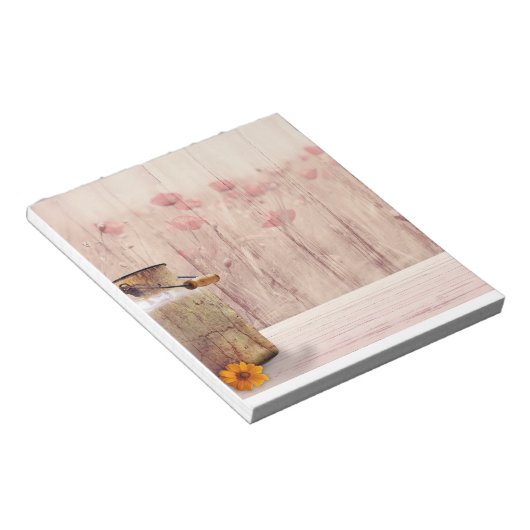 Stompen kan landstijl op hout notitieblok (Schuin)