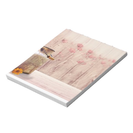 Stompen kan landstijl op hout notitieblok (Linkerzijde)