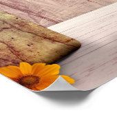 Stompen kan landstijl op hout poster (Hoek)