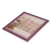 Stompen kan landstijl op hout tegeltje (Zijkant)