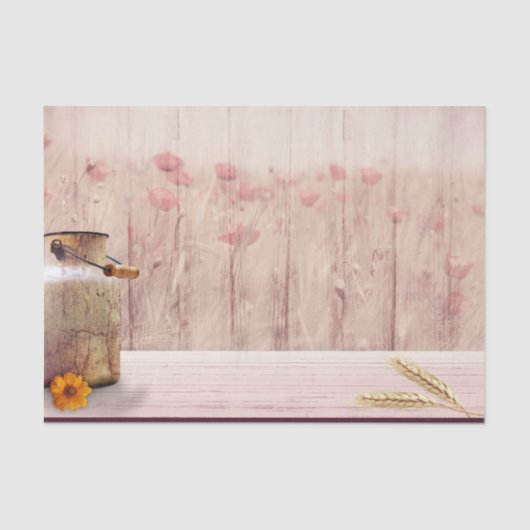 Stompen kan landstijl op hout tissuepapier (Voorkant)