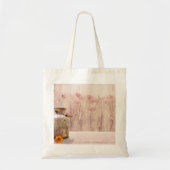 Stompen kan landstijl op hout tote bag (Voorkant)