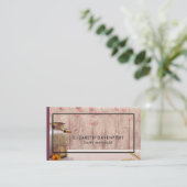 Stompen kan landstijl op hout visitekaartje (Staand voorkant)