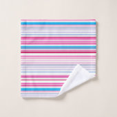 Stompen met blauwe roze strepen bad handdoek (Wasdoekje)