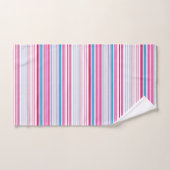 Stompen met blauwe roze strepen bad handdoek (Handdoek)