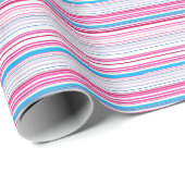 Stompen met blauwe roze strepen cadeaupapier (Rol Hoek)