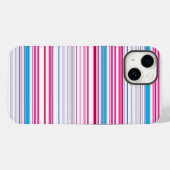 Stompen met blauwe roze strepen Case-Mate iPhone case (Achterkant (horizontaal))