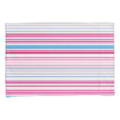 Stompen met blauwe roze strepen kussensloop (Voorkant-Rechts)