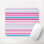 Stompen met blauwe roze strepen muismat (Met muis)