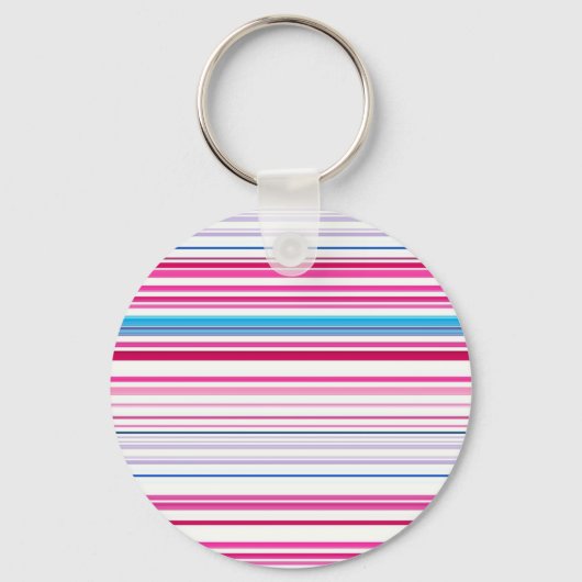 Stompen met blauwe roze strepen sleutelhanger (Voorkant)