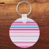 Stompen met blauwe roze strepen sleutelhanger (Voorkant)