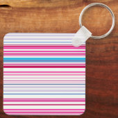 Stompen met blauwe roze strepen sleutelhanger (Achterkant)