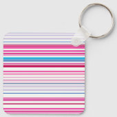 Stompen met blauwe roze strepen sleutelhanger (Achterkant)