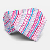 Stompen met blauwe roze strepen stropdas (Opgerold)