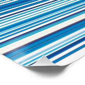 Stompen met blauwe witte strepen perfect poster (Hoek)