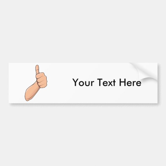 Stompen omhoog / Hitchhiking Hand Sign Gesture 3 Bumpersticker (Voorkant)