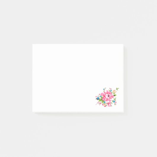 Stompen van Pink Peony Post-it® Notes (Voorkant)