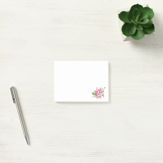 Stompen van Pink Peony Post-it® Notes (Kantoor)