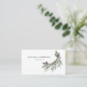 Stompen waterverf florist elegant stijlvol bu visitekaartje (Staand voorkant)