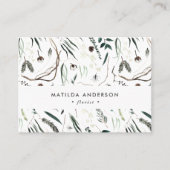 Stompen waterverf florist elegant stijlvol visitekaartje (Voorkant)