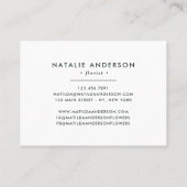 Stompen waterverf florist elegant stijlvol visitekaartje (Achterkant)