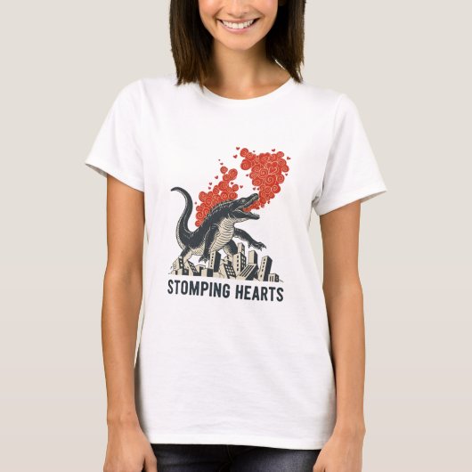 Stompende Harten Kaiju Monster T-shirt (Voorkant)