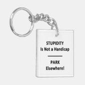 Stompheid is geen Handicap. Sleutelhanger (Voorkant Links)