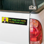 Stompidioot wil meer belasting op de bumper bumpersticker (Op Truck)