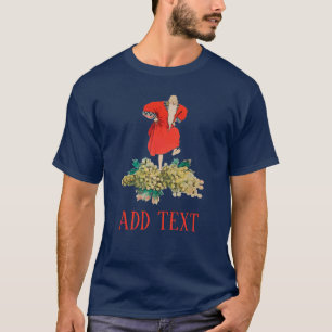 Stomping druiven, vino, bewerk tekst, T-shirt