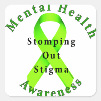Stomping uit stigma vierkante sticker