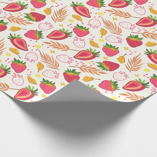 Stomppapier voor aardbeienonmiddellijke verpakking cadeaupapier (Hoek)