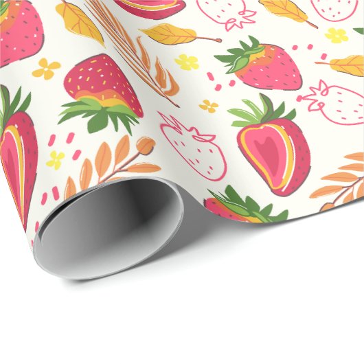 Stomppapier voor aardbeienonmiddellijke verpakking cadeaupapier (Rol Hoek)