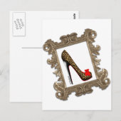 Stomppomp van leopard Stiletto Briefkaart (Voorkant / Achterkant)
