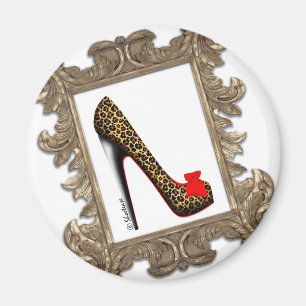 Stomppomp van leopard Stiletto Magneet