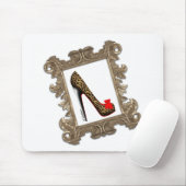 Stomppomp van leopard Stiletto Muismat (Met muis)