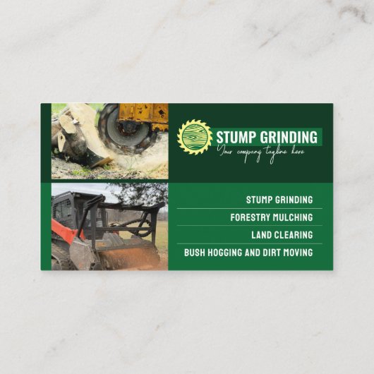 Stompslijpen, Bosbouw mulchen, land opruimen Visitekaartje (Achterkant)