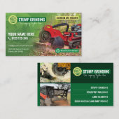 Stompslijpen, Bosbouw mulchen, land opruimen Visitekaartje (Voorkant / Achterkant)